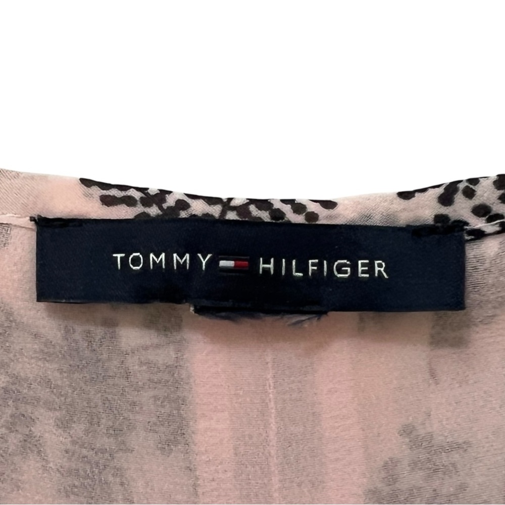 TOMMY HILFIGER pink and blue peasant blouse XXL - Picture 8 of 9
